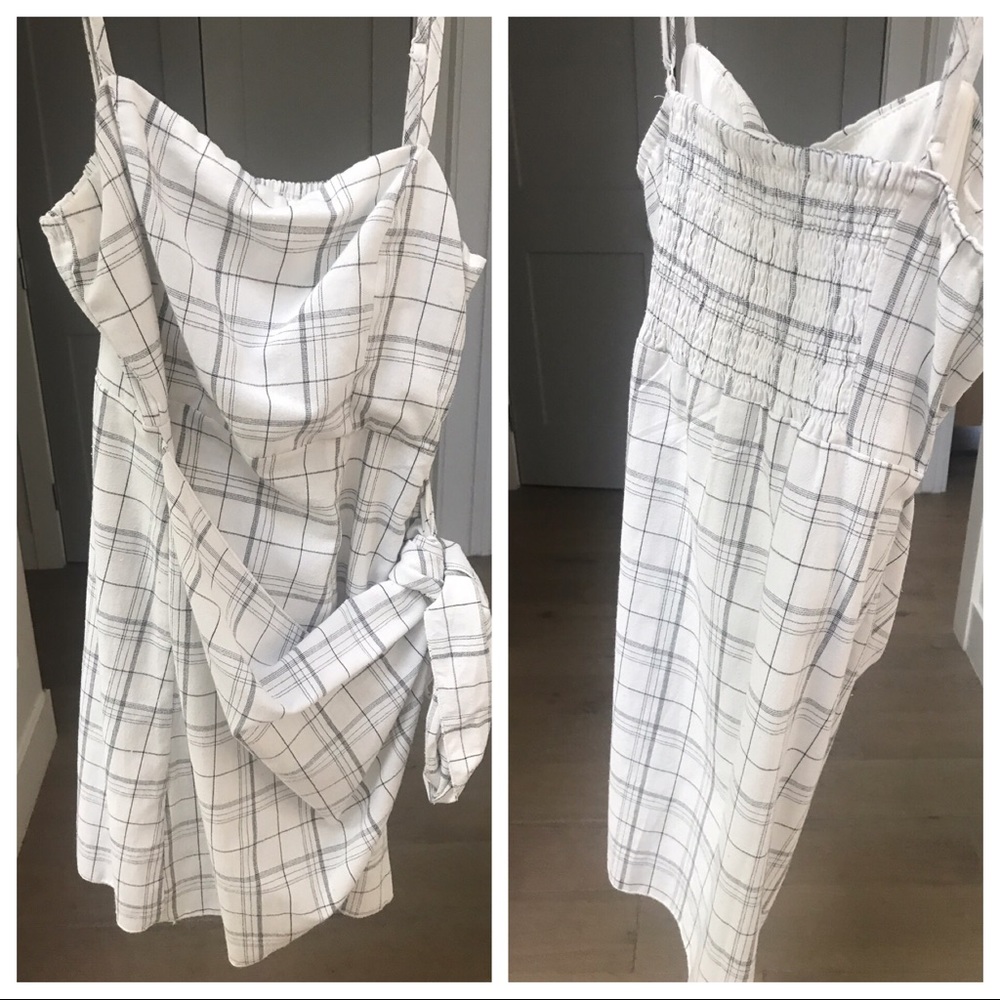 Princess Polly grey and white mini dress